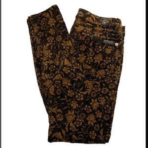 7 for all mankind Floral Corduroy